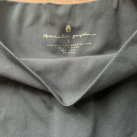 Spiritual Gangster Black Tennis Skirt with Built in Shorts Size Small - Picture 2 of 4